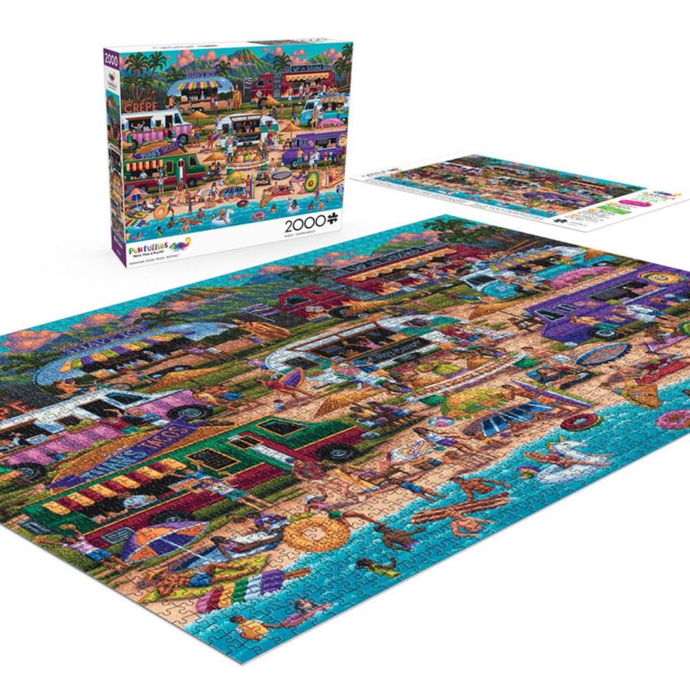 Buffalo Games Hawaiian Food Truck Festival 2000 Piece Jigsaw Puzzle - Picture 2 of 14